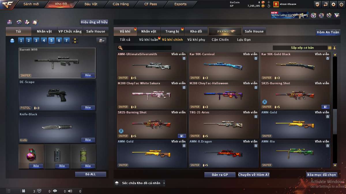 shop acc cf uy tin gia re
